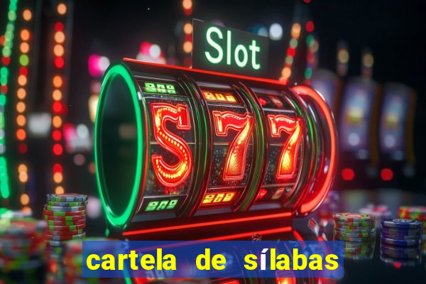 cartela de sílabas para imprimir
